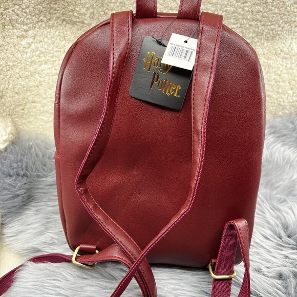 Gryffindor Harry Potter Hogwarts Small Backpack Dark Red Vegan Leather NWT main image 11